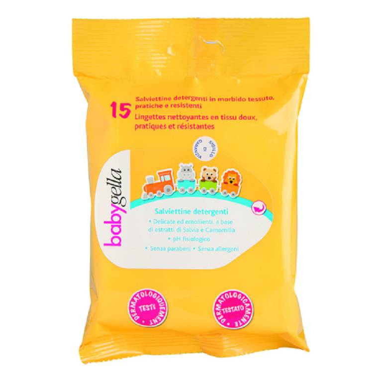 BABYGELLA WIPES SALV DET 15PZ