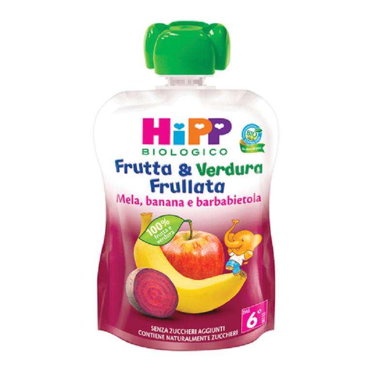 HIPP BIO FRUT&VER ME/BA/BAR90G